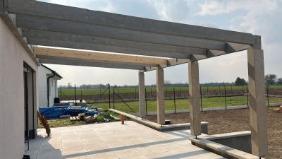 Dřevěná pergola terasa